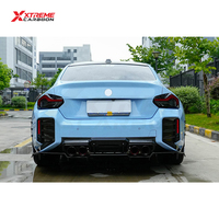 Diffuseur arrière en fibre de carbone sèche M2 style V pour BMW G87 M2 Coupé, kit carrosserie, becquet arrière, lèvre de pare-chocs, installation parfaite