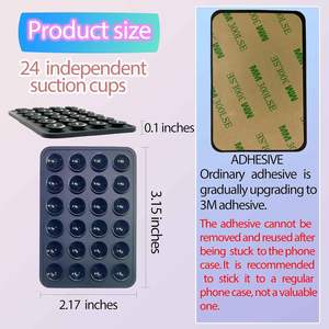 Support de téléphone portable en silicone antidérapant en gros, accessoire de fixation adhésive pour téléphone portable, support de téléphone portable à ventouse - Product Image 4