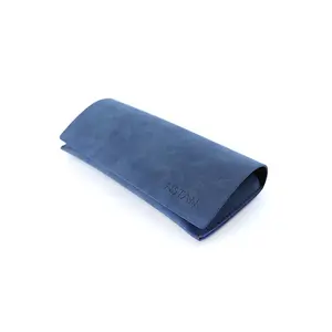 Mavi pu deri yumuşak çanta gözlük paketi kutuları premium gözlük çantası çantası
