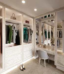 Meubles de chambre à coucher Garde-robe en bois massif sur mesure Vestiaire de chambre à coucher Les armoires de chambre à coucher sont fabriquées professionnellement dans un style en bois massif - Product Image 2