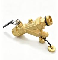 Vanne à boisseau sphérique manuelle DD1009 avec filtre intégré, port pour manomètre, pour chauffage de l'eau, plomberie, service OEM