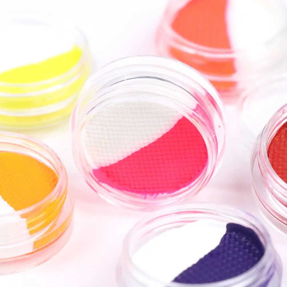 Высококачественная Водонепроницаемая активированная краска для лица, двухцветная матовая неоновая краска для тела, Пастельная неоновая подводка для глаз, частная марка
