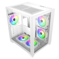 AntarcChill Wholesale High Standard Computer Case Full Glass Panel Gaming Pc Case Aluminum Watercooling Micro ATX ITX PC Case
