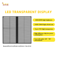 Affichage numérique ultra 3D pour publicité Mesh Shop Video Wall IP65 Flexible Transparent LED Screen Display Glass Window