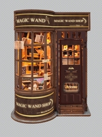 Puzzle en bois 3D et kit de maison miniature à construire soi-même - Modèle de niche à livres personnalisée, ensemble de maison en bois, échelle 1:32, blocs de construction, jouet éducatif