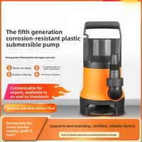 Pompe de jardin, pompe d'arrosage, 110V/127V, aspiration par le bas, eau de mer, haute pression, 1,5 HP, pompe submersible semi-automatique en plastique