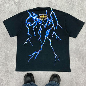 Hombres diseñador personalizado verano camisas gota hombro Boxy Streetwear camiseta personalizada impresa gráfica Oversize camiseta - Product Image 2