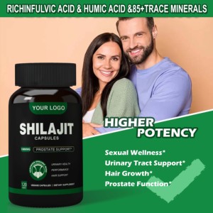 Suplemento de etiqueta privada Resina de Shilajit Cápsulas de extracto puro del Himalaya Cápsula de Naturel Shilajit - Product Image 3