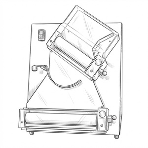 Machine à rouler la pâte commerciale GIANTFOOD DR-2A en acier inoxydable, laminoir à pâte à <span class=keywords><strong>pizza</strong></span> électrique/gaz 220V 120 pièces/heure - Product Image 3