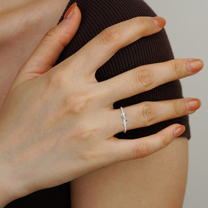 Vente chaude 925 Sterling Silver Cute Fine Jewelry Dainty <span class=keywords><strong>Bow</strong></span> Tie Shape Infinity Zircon Eternity Rings pour les filles en vrac en Stock - Product Image 2