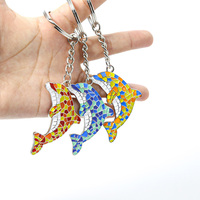 Llavero de Metal Personalizado al por Mayor, Encantadores Llaveros de Aleación de Zinc con Diseño de Criaturas Marinas, Colgante de Recuerdo, Accesorio para Bolsos, Anillo para Llaves
