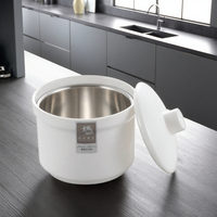 Bol à soupe incassable en mélamine blanche, vente en gros d'usine avec couvercle, 1 pièce