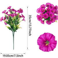 Fleur artificielle en tissu de soie plastique la plus vendue, tige unique, pour clôture de lit, bouquet de fleurs de gloire du matin pour la décoration de jardin champêtre