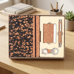Ensemble cadeau d'entreprise en cuir PU écologique Liviya, logo personnalisé, impression numérique couleur - Saint-Valentin, Fête des Pères - Product Image 4