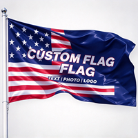 Drapeau promotionnel personnalisé 3x5 pieds pour événements sportifs d'équipe, bannière extérieure, drapeau ciblé pour entreprises, imprimé par sublimation sur polyester