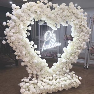 Arche <span class=keywords><strong>de</strong></span> <span class=keywords><strong>fleurs</strong></span> artificielles en forme <span class=keywords><strong>de</strong></span> cœur pour la décoration <span class=keywords><strong>de</strong></span> mariage, idéale pour la plantation printanière - Product Image 1