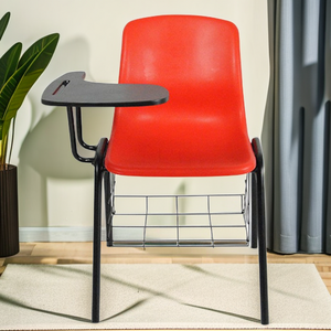 OKbuy Chaises d'étude modernes pour salle de classe avec tablette d'écriture, porte-livres, support métallique robuste, design empilable en plastique, pour la maison, le bureau et l'école - Product Image 4