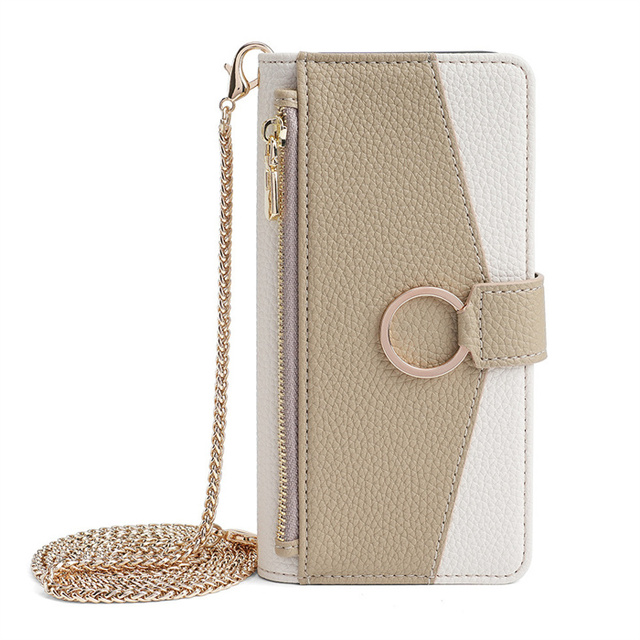 Lichicase Crossbody Wallet Flip Leather Large Capacity Phone Case for Oppo A6 A6X A6S A6 Pro Protective Cover