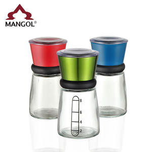 Stainless Steel Pepper <b>Grinder</b> With <b>Plastic</b> Lid Airtight Manual Kitchen Gadget Cylinder Shape 8 Oz Capacity MG721E - Product Image 2