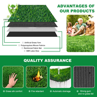 Gazon Synthétique 30mm pour Aménagement Paysager, Tapis d'Herbe Artificielle Décorative pour Jardin, Balcon et Arrière-Cour