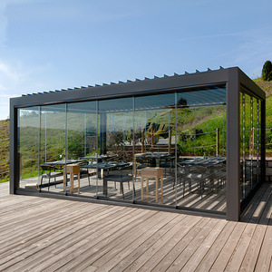 Pérgola Motorizada con Rejillas Ajustables para Jardín o Balcón, de Aluminio con Recubrimiento en Polvo - Product Image 5