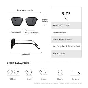 Nuevas gafas de sol de moda unisex con montura completa, lentes TAC, protección UV400, estilo dorado y negro 1072 - Product Image 2