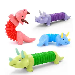 Soododo Custom Dinosaur Unicorn Animal Head Puzzle Stretching Novel Pipe Toys Educational Toys for Kids