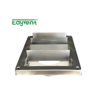 Grille d'aération murale carrée en acier inoxydable à fermeture automatique pour séchoir, couvercle de sortie d'air externe à clapet par gravité