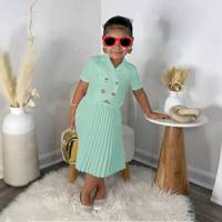 Europe et Amérique 2025 Nouvelle Collection Transfrontalière Ensemble Mode Fille Deux Pièces : Veste + Robe Papillon à Manches Courtes en Jean