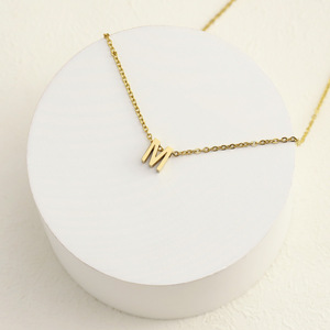 Collar con Colgante de Letra Inicial Inglesa de Acero Inoxidable y Oro de 18K, Collar Personalizado con Nombre, Regalo de Cumpleaños, Collares Personalizados - Product Image 5