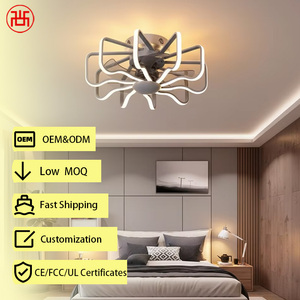 Smart 5-Blade Luxury <b>Ceiling</b> <b>Fan</b>,<30dB Quiet & Reversible DC Motor, Dimmable <b>LED</b>, 6-Speed, Energy Saving, App/Remote Control - Product Image 1
