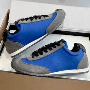 Baskets décontractées de créateur haut de gamme, tendance mode, à enfiler, en daim et maille, avec amorti et semelle intérieure en caoutchouc rehaussante - Product Image 4