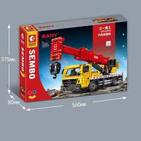 Sembo 712017 Véhicules d'ingénierie Blocs de construction Camion grue Sany Heavy Industry Briques Jouets de construction pour garçons