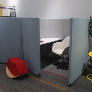 Postazione di lavoro mobili ufficio privato stand posti a sedere moderna riunione Pod con centro tavolo ufficio postazioni di lavoro divisorio modulare - Product Image 6