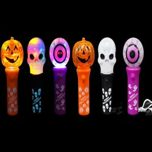 Bâtons lumineux LED, pour Halloween, impression clignotante, personnalisés, pour fête, pièces