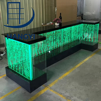 Comptoirs de réception design Hangyi : aquarium moderne en acrylique avec éclairage LED à changement de couleur pour hôtels et spas