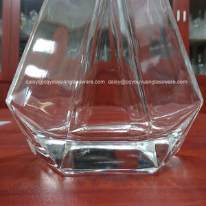 Hình <span class=keywords><strong>d</strong></span>ạng độc đáo 500ml Kim Cương Glass rượu chai rượu với nút chai Stopper - Product Image 2