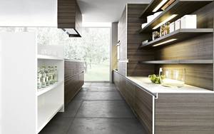 Gabinetes de Cocina Modernos de Acero Inoxidable para Exteriores, Modulares, con Tablero de Melamina y Granito, Fregadero, Cajones de MDF, Cesta Acrílica para Centro Comercial o Apartamento - Product Image 2