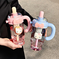 Gobelet géant en plastique grande capacité avec poignée, tasse à thé et bouteille d'eau résistantes aux hautes températures