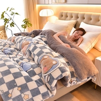 Nouvelle version AB, couette moderne en velours flocon de neige, respirante, pour usage domestique, en polyester