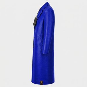 Abrigo de Cuero para Hombre, Estilo Urbano, Chaqueta Larga, Moda Moderna, Cuero PU, Ajuste Cómodo, Ropa de Invierno para Hombre, Casual, para Viajes - Product Image 3