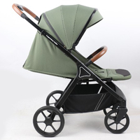 SUNNUO 2025 Nouvelle poussette pliable trois en un de luxe à vendre en gros, frein à pied unique, ceinture de sécurité à 5 points