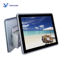 PC Todo en Uno Industrial de 15 Pulgadas, i3/i5/i7 de 8.ª Generación, Pantalla Táctil Capacitiva TFT-LCD, DDR4, TPM2.0, M.2, 9-36V, IP65, Montaje en Pared