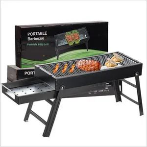 Parrilla de Carbón para Exteriores, Cuadrada, de Alambre, sin Humo, Plegable, Portátil, Fácil de Limpiar, Horno Doméstico para Asar Carne - Product Image 2
