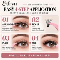 Extensions de cils DIY Eifryn Private Label en faux vison ultra-fins 0,03 mm avec bande transparente thermocollée, kit doux pour cils croisés CC DD