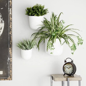Support de plante d'intérieur rond en métal doré, présentoir mural en chrome, jardinières suspendues, support de pot de fleurs d'extérieur - Product Image 6