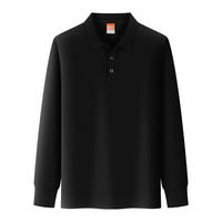 Polo à manches longues pour homme, idéal pour l'été et l'automne, personnalisable pour la publicité et la culture d'entreprise, impression et broderie, vente en gros