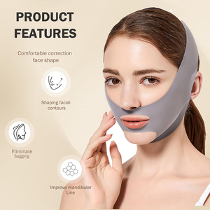 Portatile riutilizzabile Anti rughe V-Line Lifting viso fasciante maschera Jawline Shaper doppio mento cinturino <span class=keywords><strong>per</strong></span> <span class=keywords><strong>dormire</strong></span> - Product Image 2