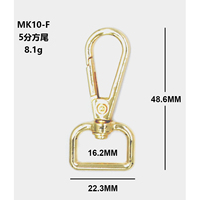 Mousquetons détachables en alliage de zinc YHD de qualité supérieure, sans nickel, avec clip à déclenchement, boucles, étiquette métallique avec logo, 15 mm, pour sangle en cuir, ceinture