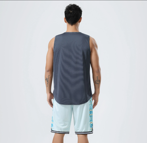 Camisetas de baloncesto en stock de alta calidad, camisetas sin mangas deportivas elásticas de secado rápido, camisetas de baloncesto sublimadas para imprimir - Product Image 4
